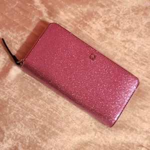 Kate Spade | Rose Pink Glitter Wallet 💖 Brand New | With Tags | Never Used